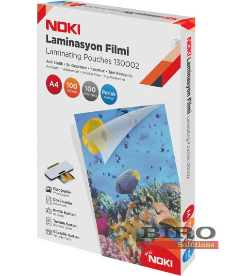 Peliculă pentru laminare Noki A4, 100 microni, 100 foi